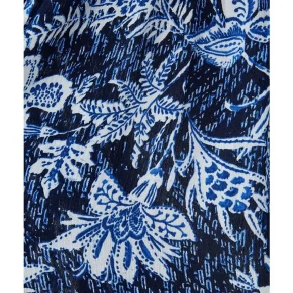 New Torrid Womens One Size 1 / 2 (14-20) Blue Floral Cinc Waist Tie Kimono $69 - Picture 10 of 16